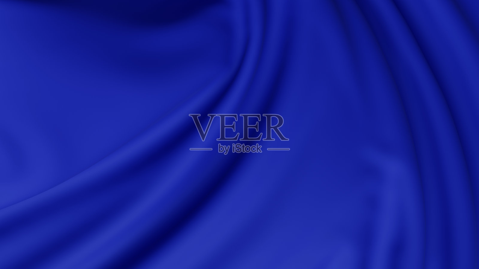 背景图像中的飘动布料具有大胆的蓝色和图案。照片摄影图片