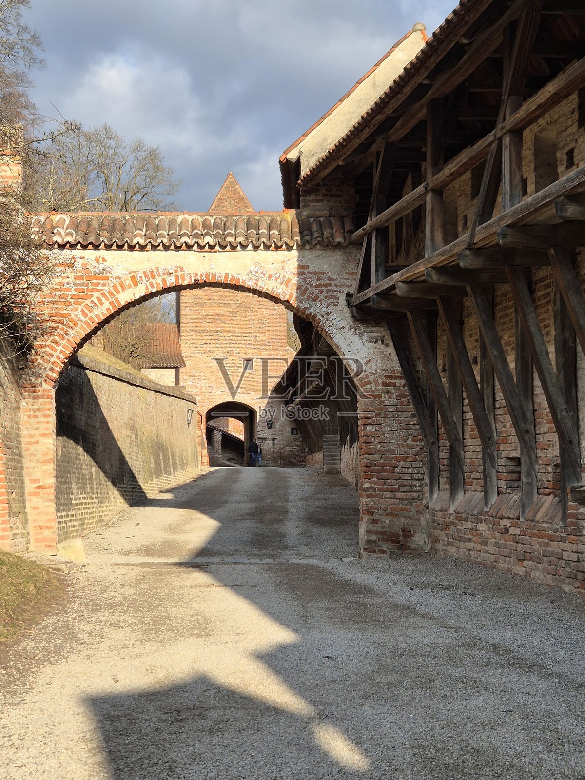 巴伐利亚的兰茨胡特市 - 特劳斯尼茨城堡照片摄影图片