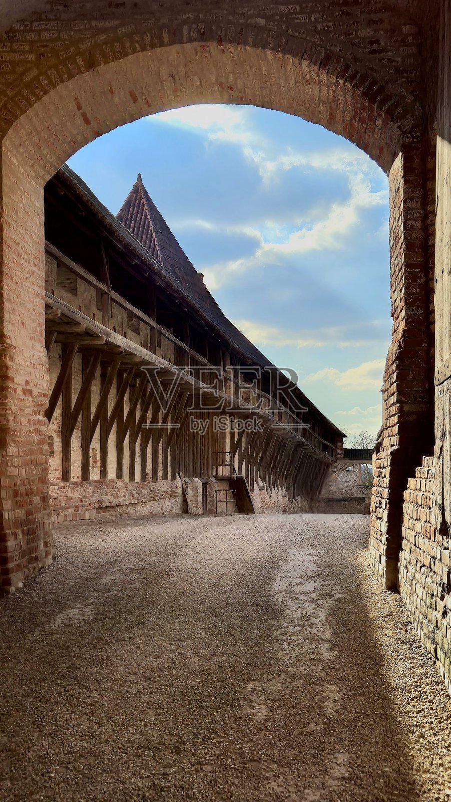 巴伐利亚的兰茨胡特市 - 特劳斯尼茨城堡照片摄影图片