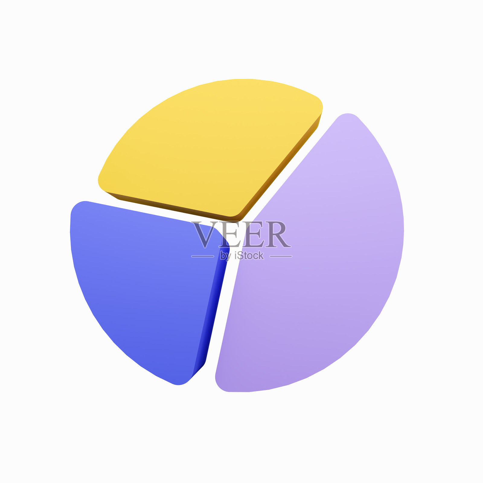 用于信息图表的3D圆形饼图，展示商业营销数据。多彩的圆形图表用于显示市场份额、资本利润或统计分析报告。照片摄影图片