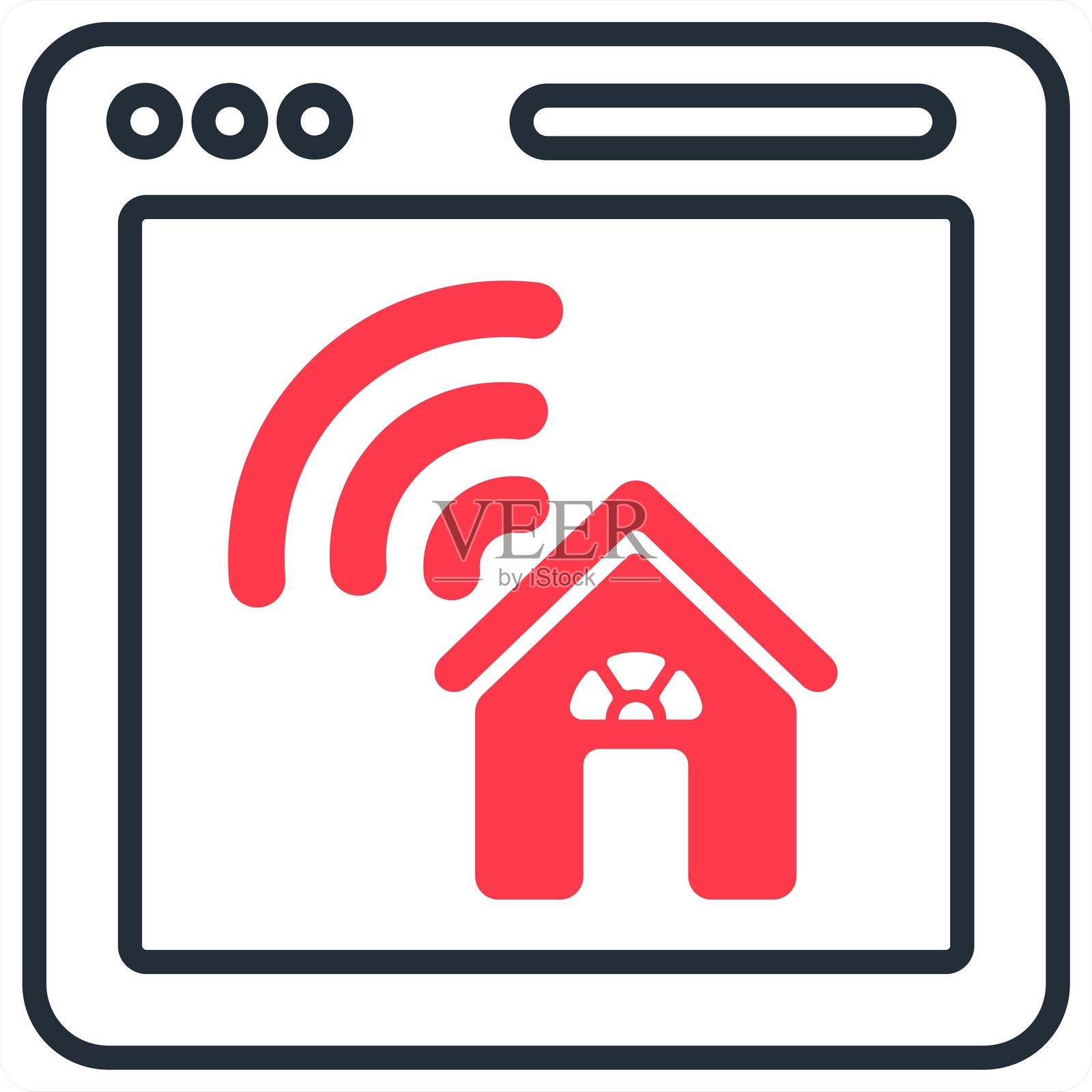 房屋设计与建筑图标概念插画图片素材