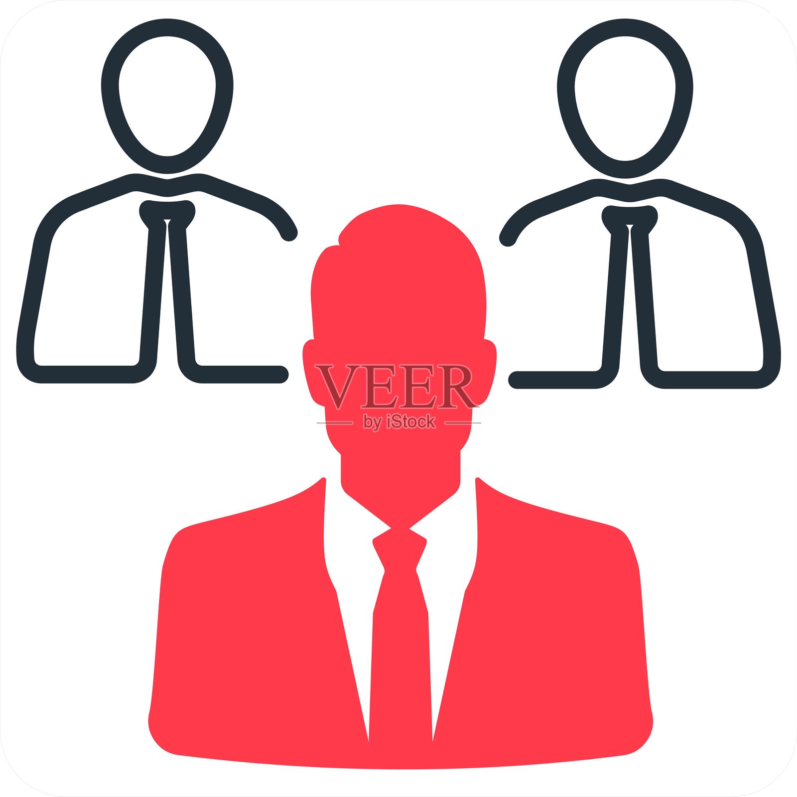 经理与商业标志概念插画图片素材