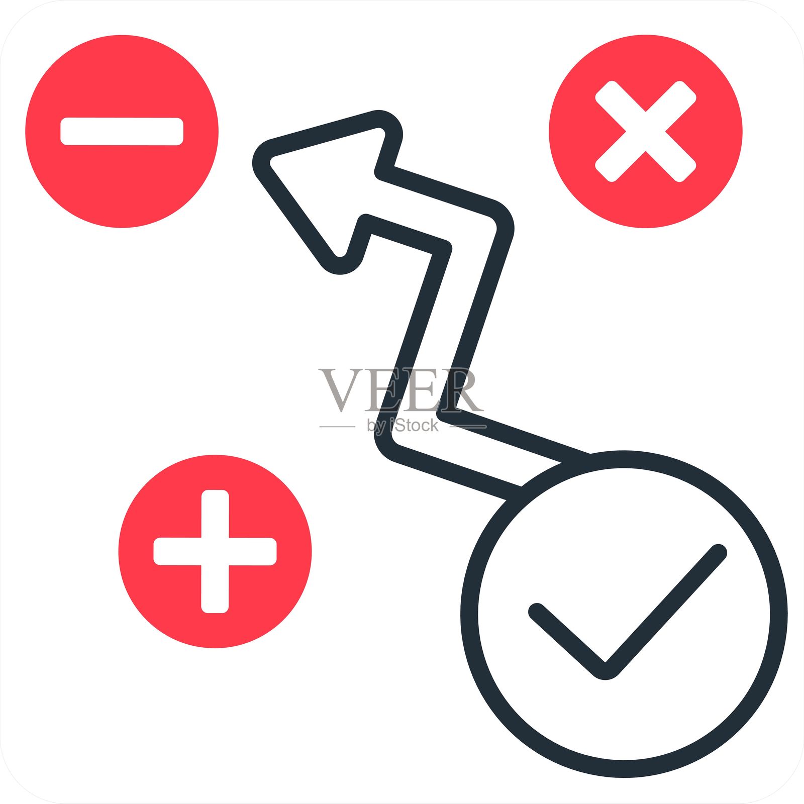 计算和会计图标概念插画图片素材