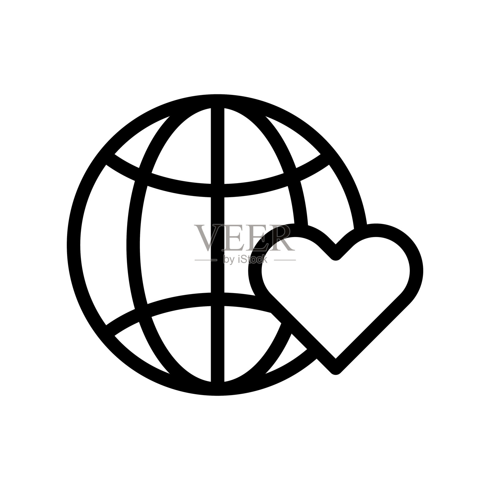 地球仪图标设计模板插画图片素材