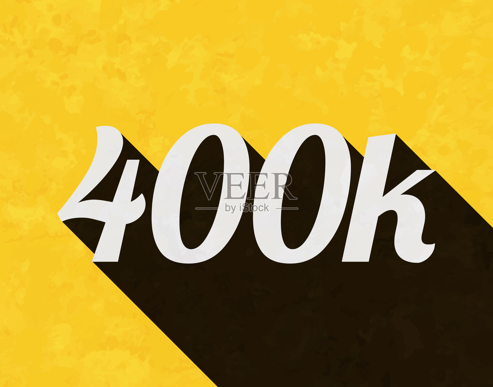 带有长阴影的文本，背景为纹理黄色插画图片素材