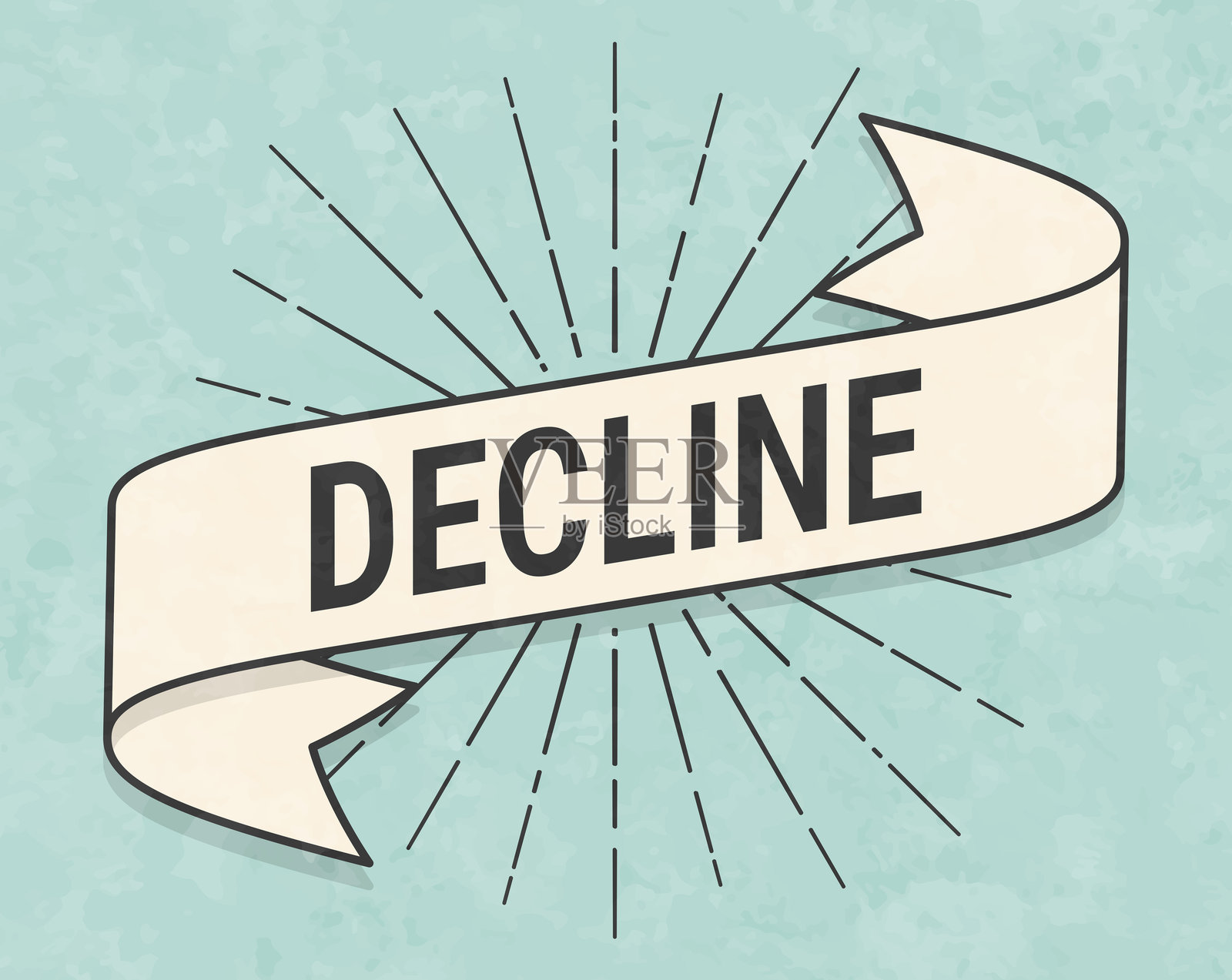 衰退 - 复古风格横幅 - 旧纹理纸张插画图片素材