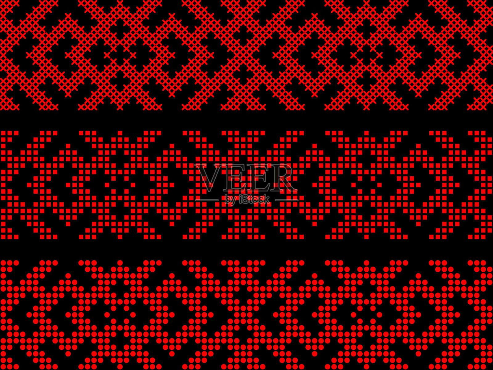 传统乌克兰刺绣图案插画图片素材