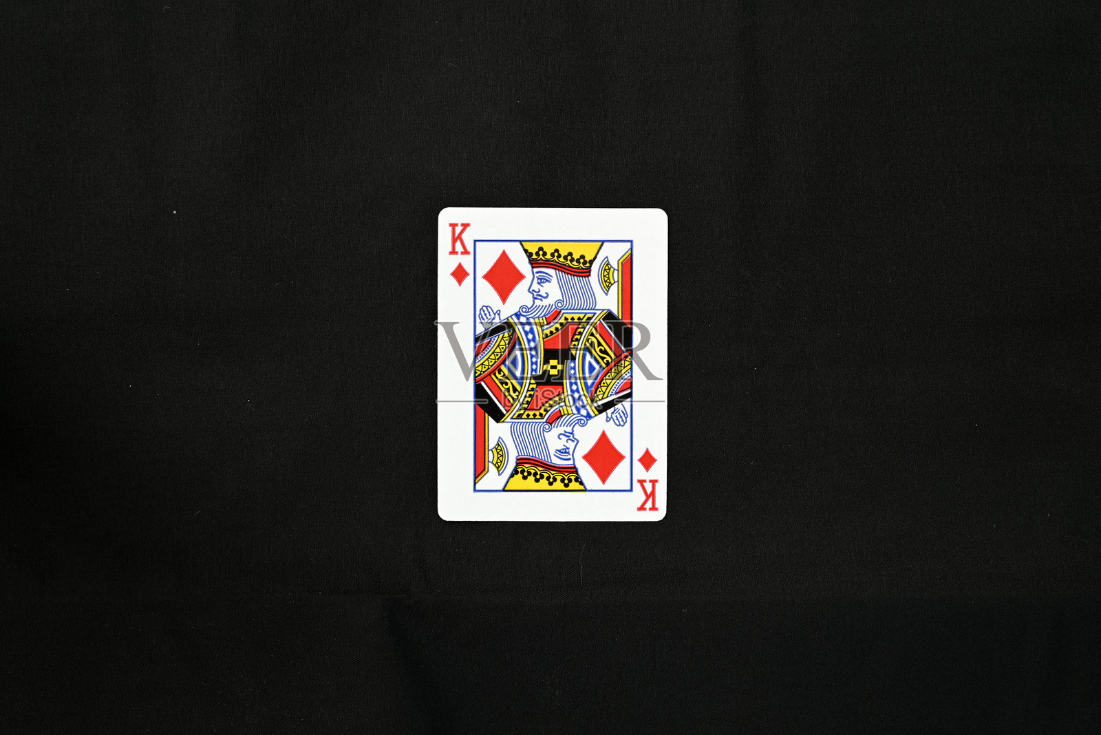 完整的扑克牌套装 - 方块国王照片摄影图片