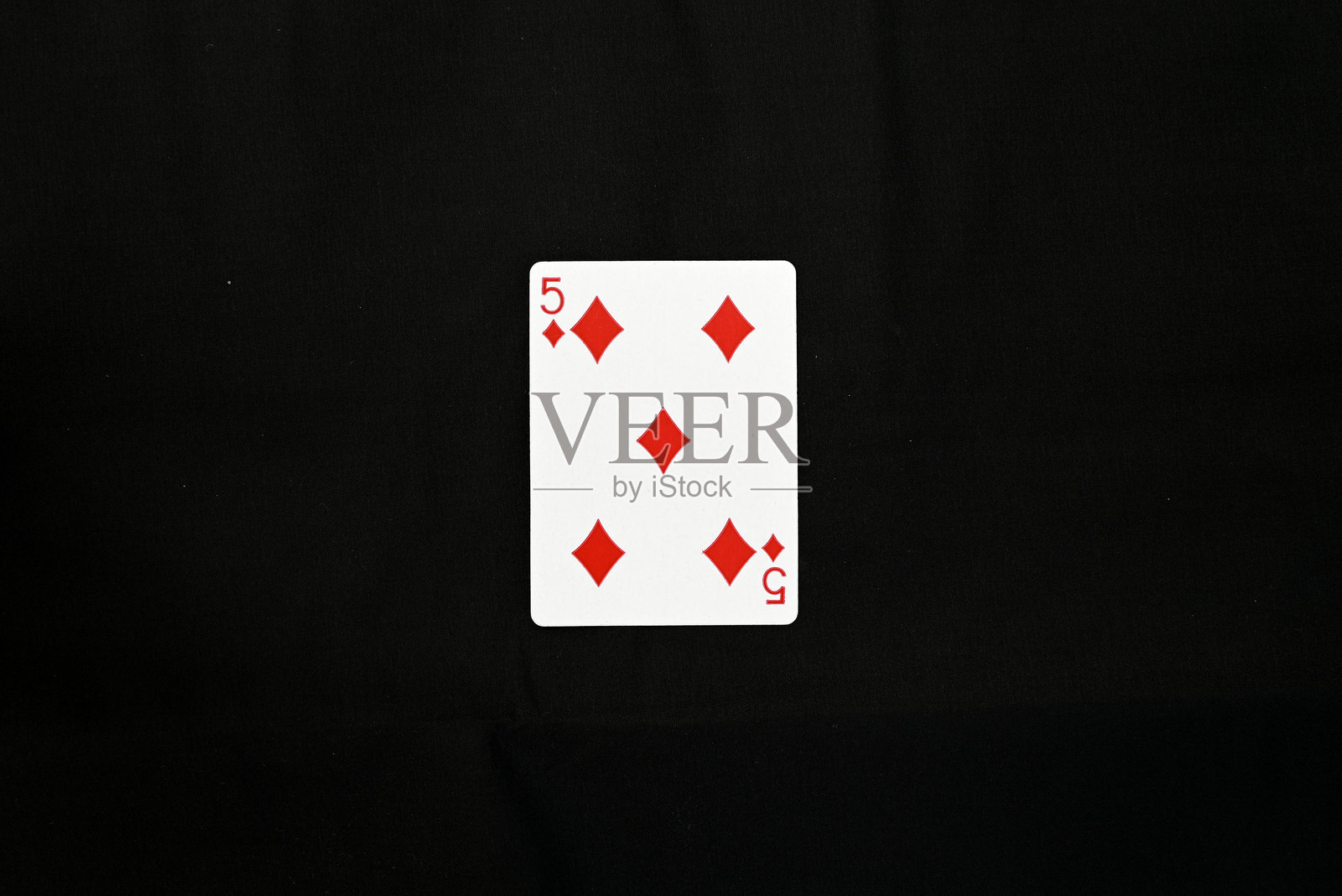 完整的扑克牌 - 方块五照片摄影图片