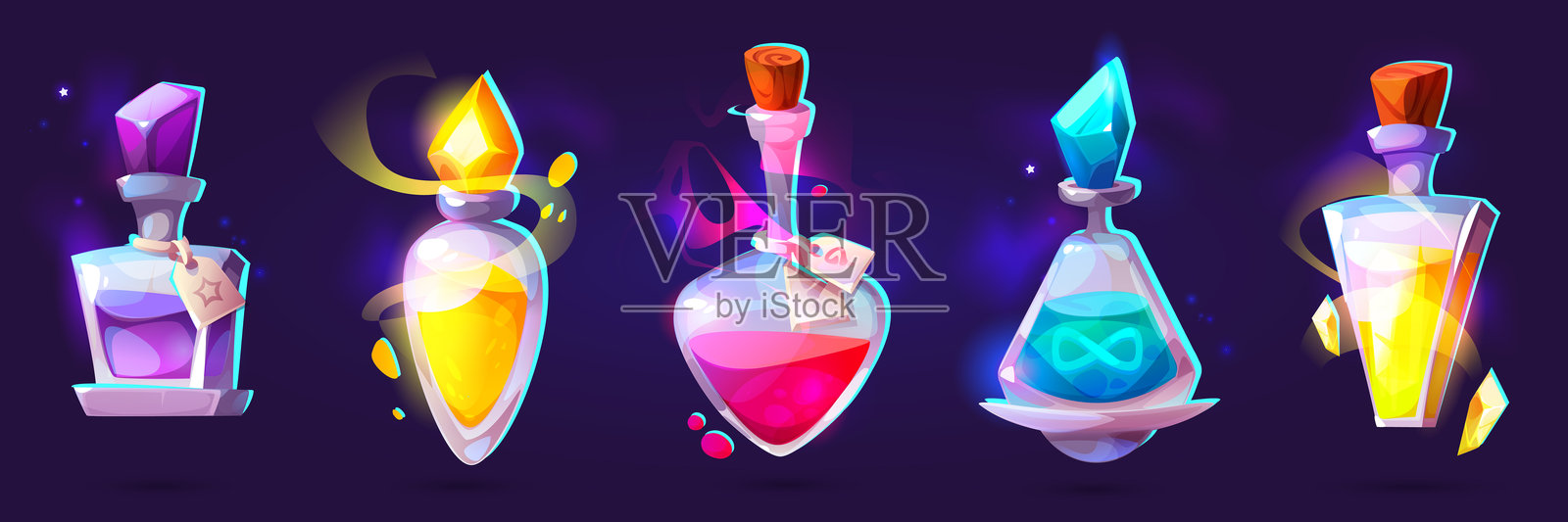 药水瓶游戏素材插画图片素材