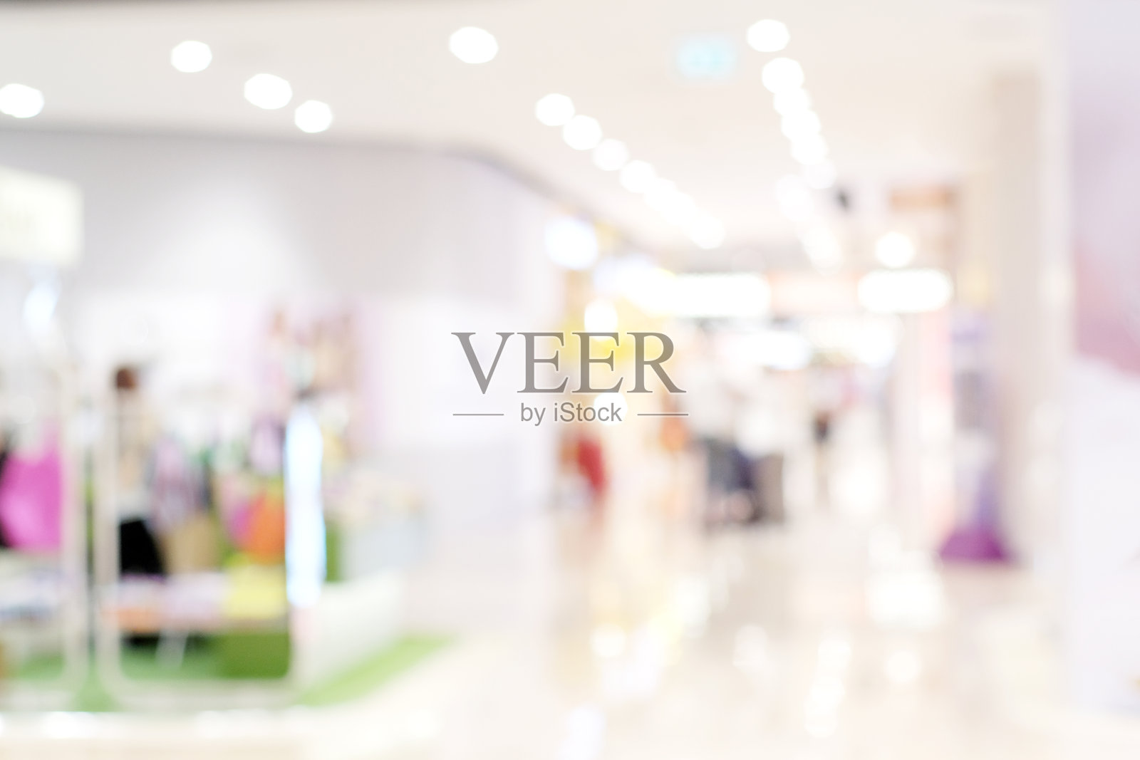 模糊背景：模糊的办公室与散景灯光背景，横幅，商业概念照片摄影图片