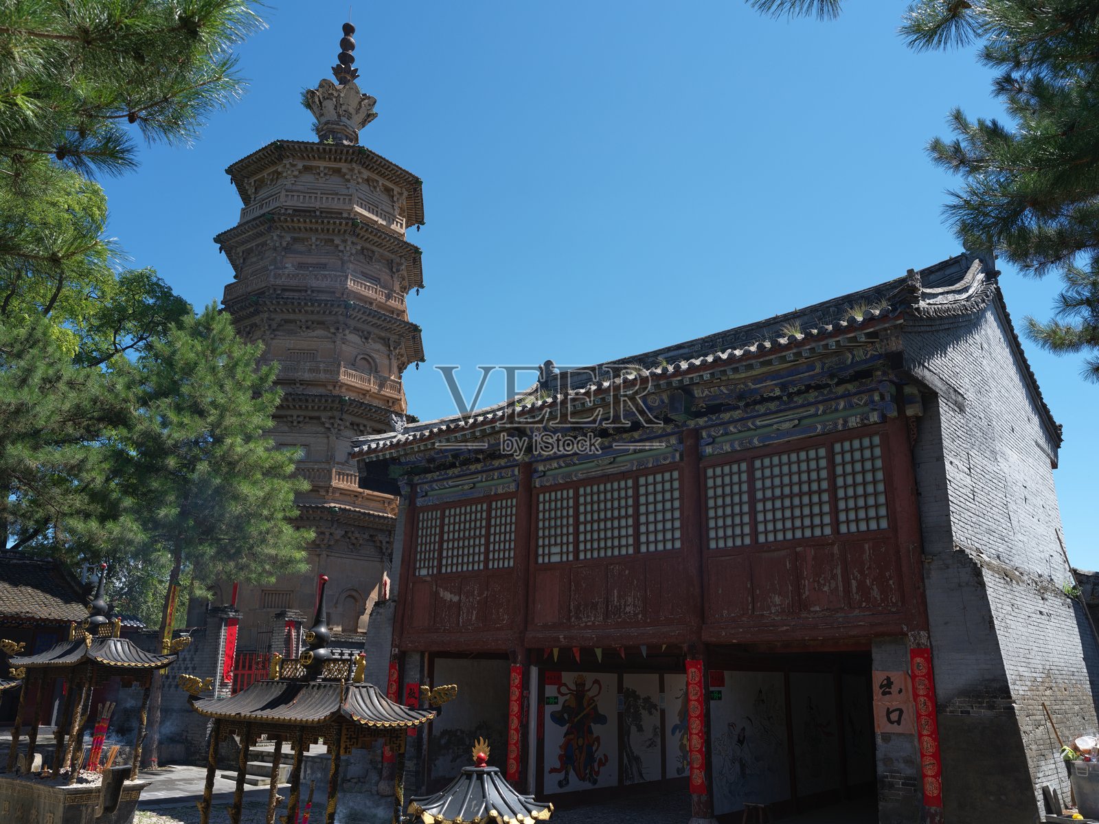 河北省涞源的太山宫庙照片摄影图片