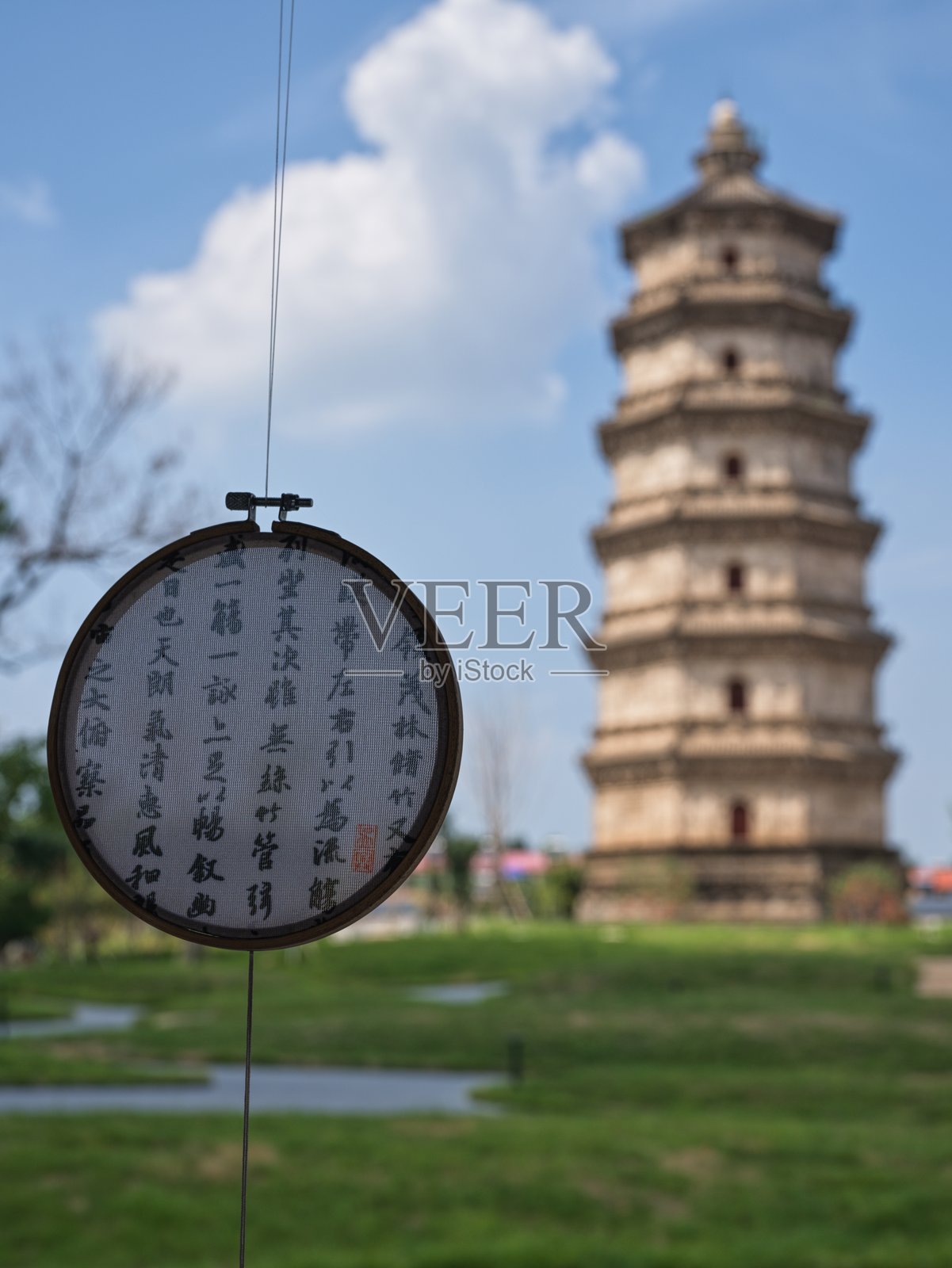 中国河北省卓州的双塔照片摄影图片