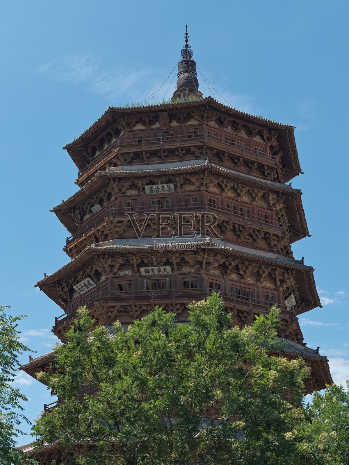 中国山西省应县的应县木塔照片摄影图片