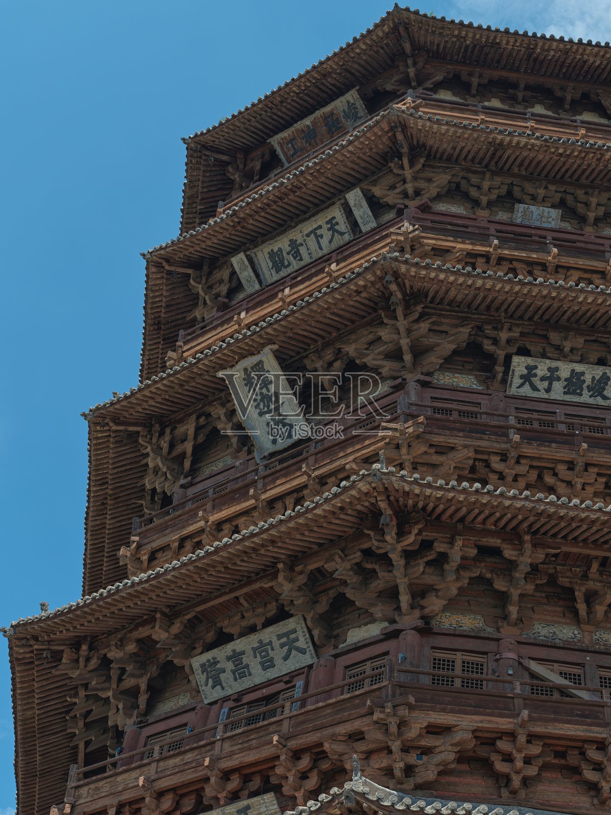 中国山西省应县的应县木塔照片摄影图片