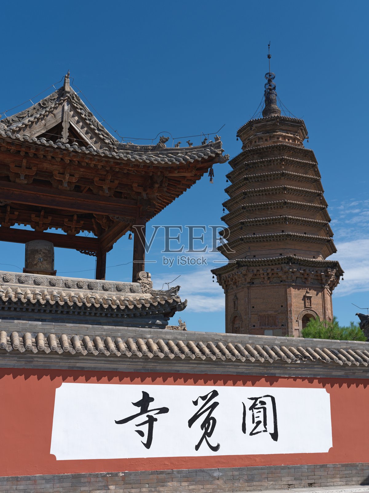 中国山西浑源的圆觉寺塔照片摄影图片