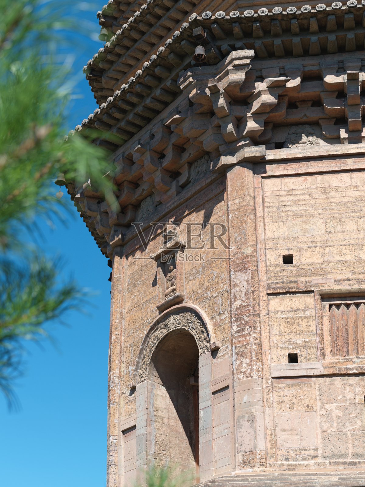 中国山西浑源的圆觉寺塔照片摄影图片