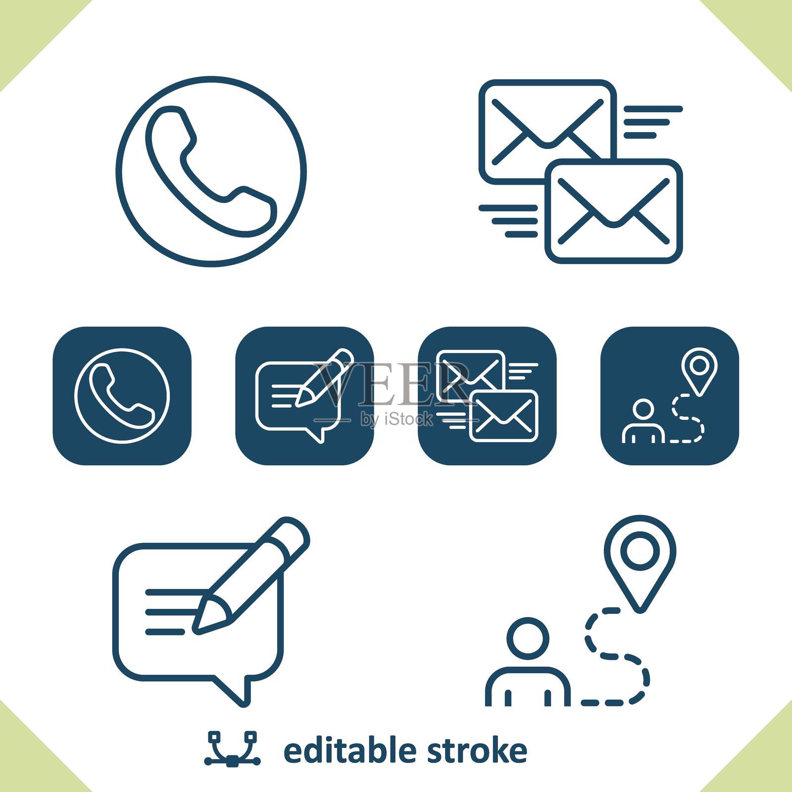 联系我们 - 联系图标插画图片素材