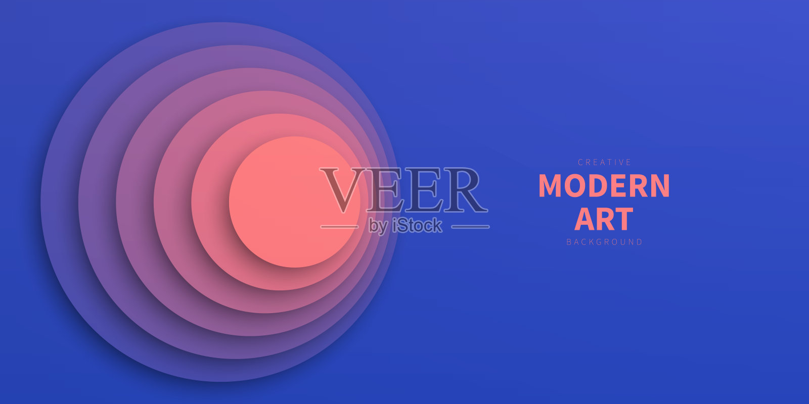 抽象设计，带有圆形和紫色渐变 - 时尚背景插画图片素材