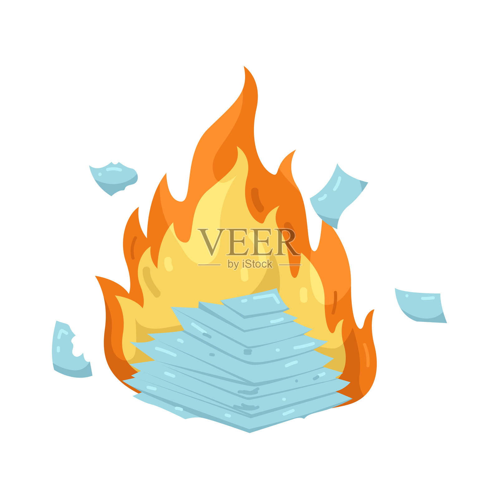 被毁灭的证据插画图片素材