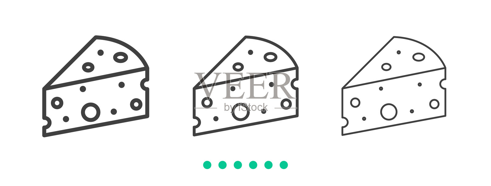 奶酪图标。细线图标矢量插画图片素材