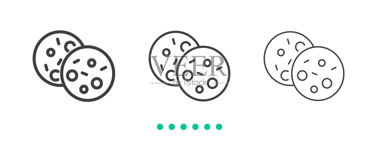 饼干图标。细线图标矢量图插画图片素材