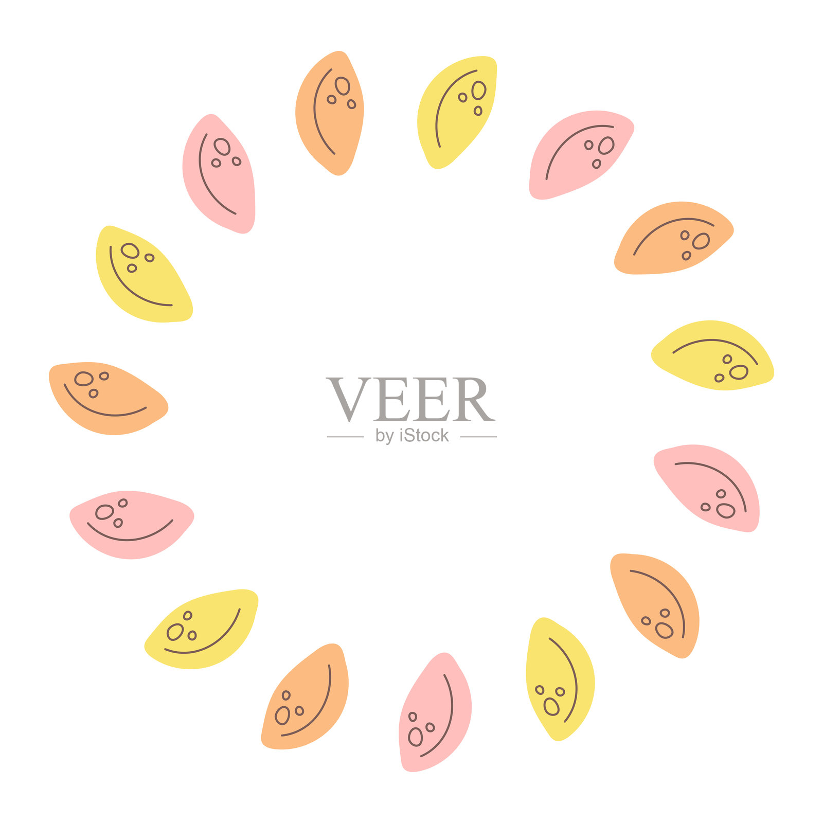 松饼韩国食品框架插画图片素材