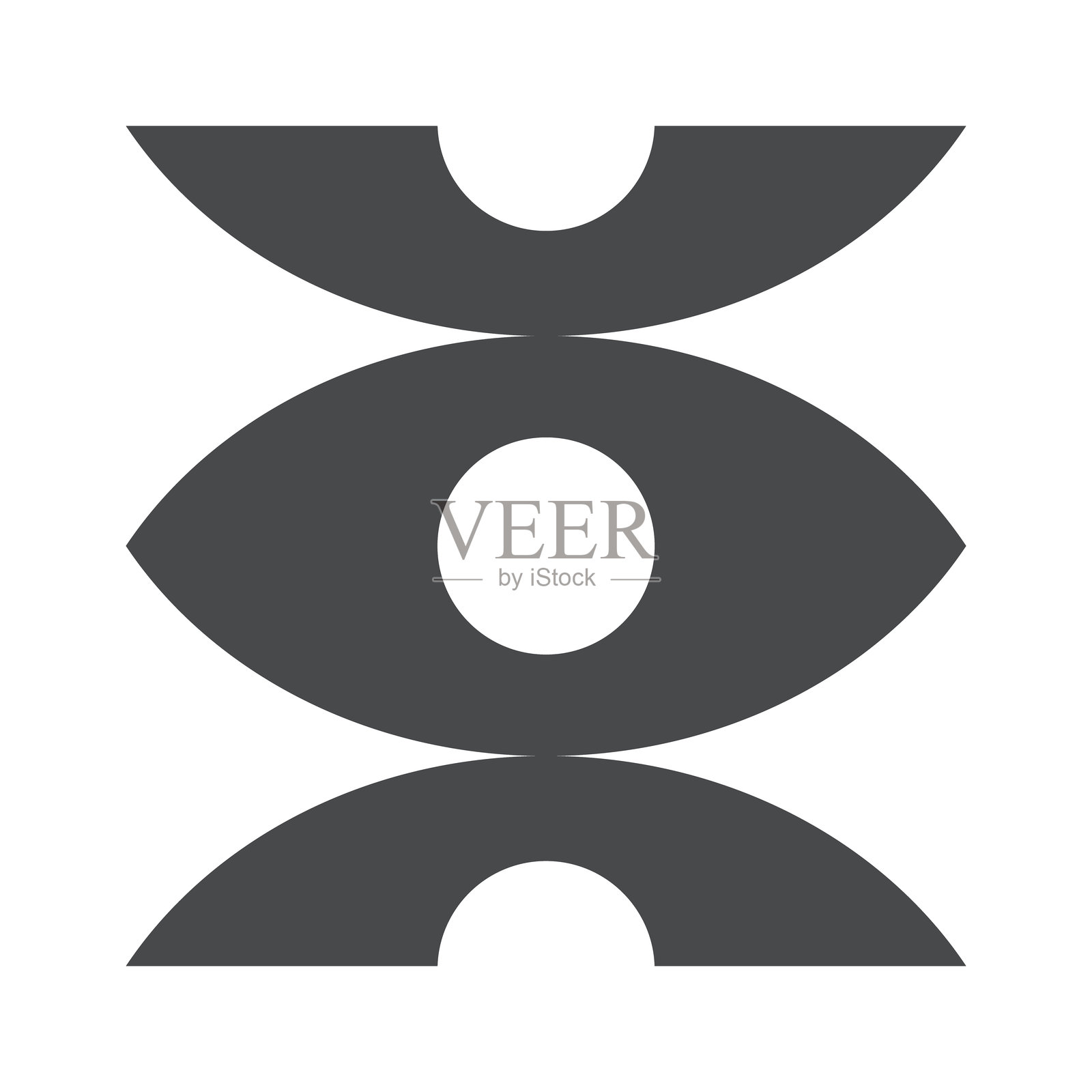 眼睛几何形状无缝图案插画图片素材