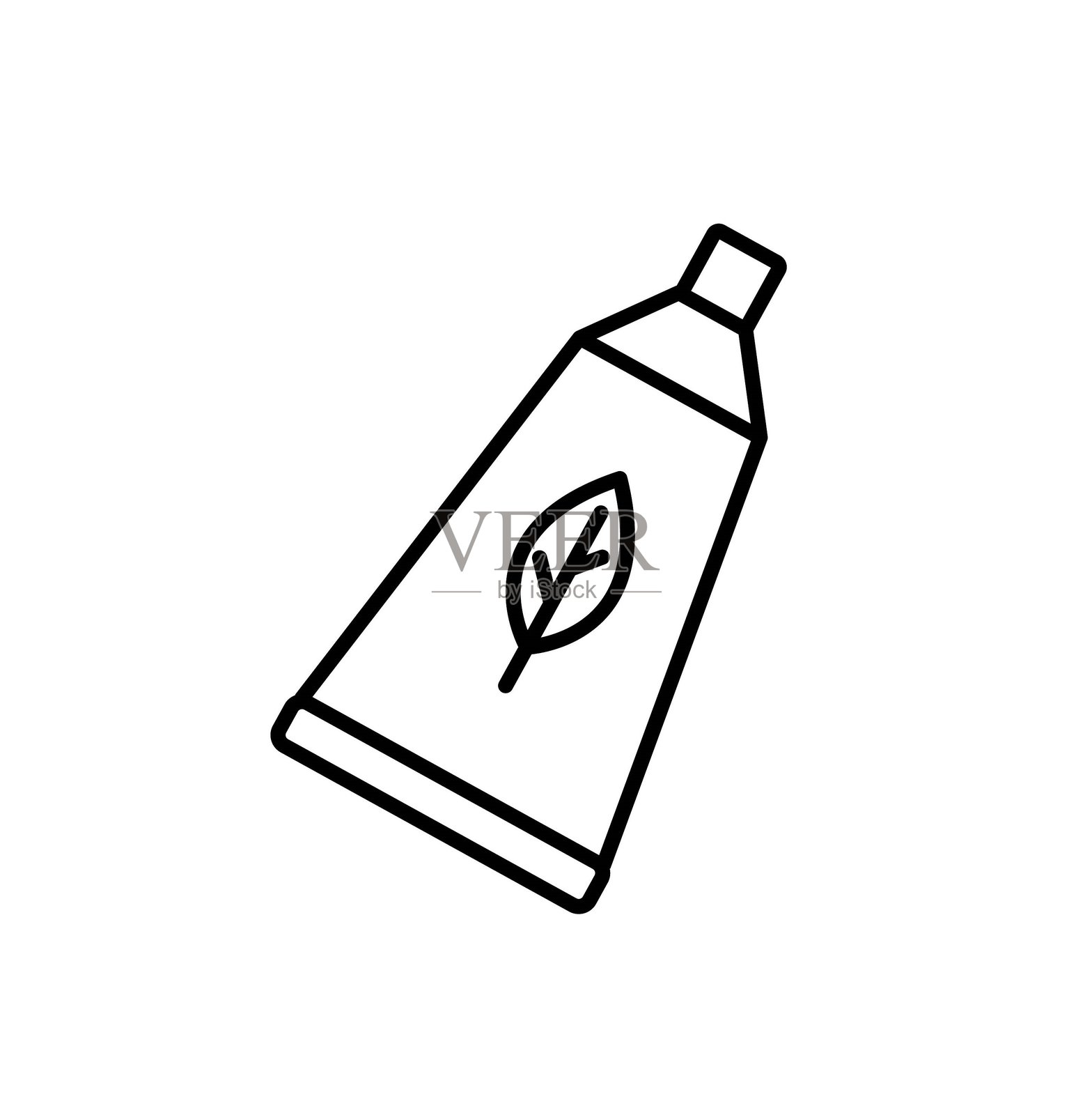 自然奶油图标，最佳线条图标的矢量图。插画图片素材