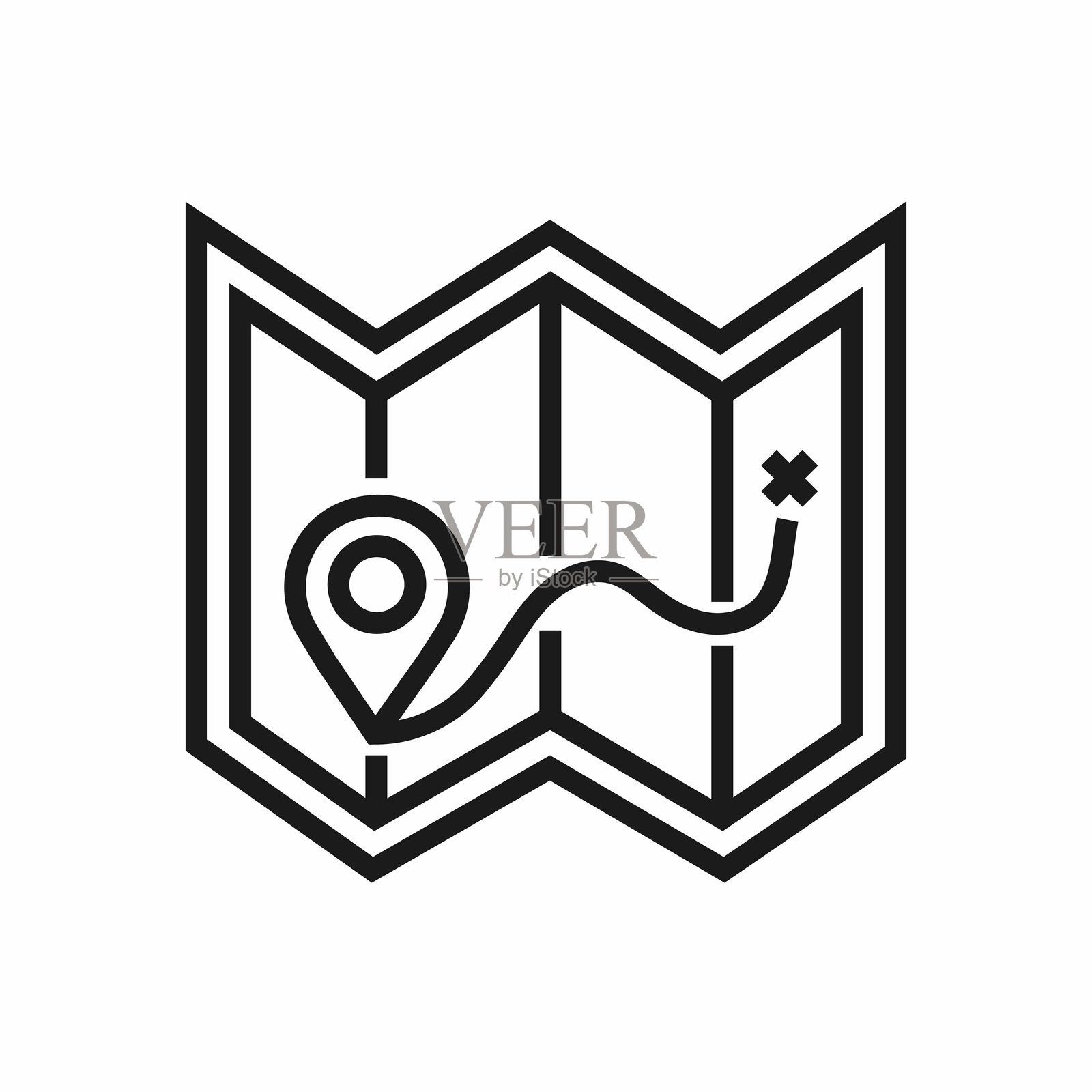 邮政和货运服务相关线条图标。可编辑的线条。插画图片素材