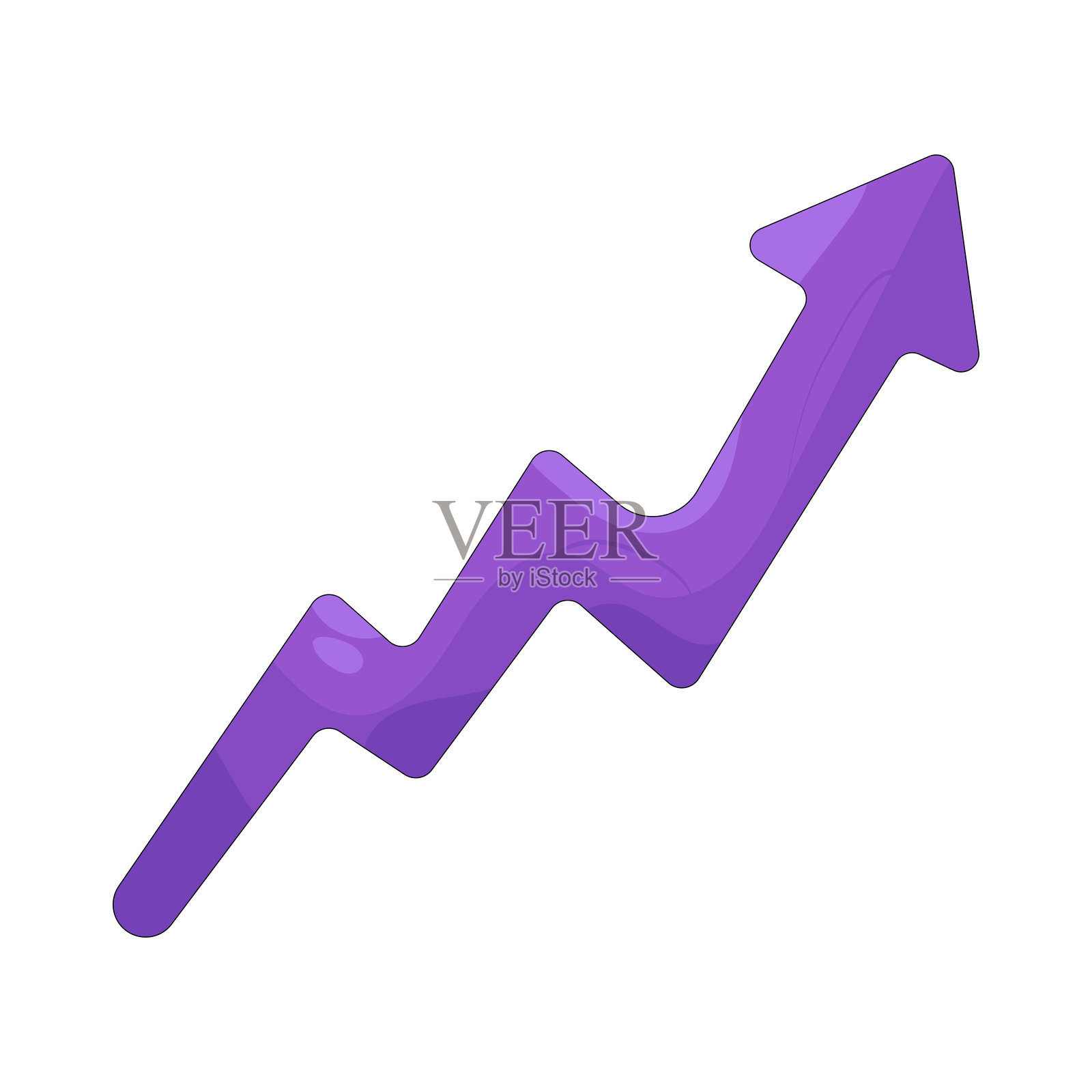 箭头向上趋势插画图片素材