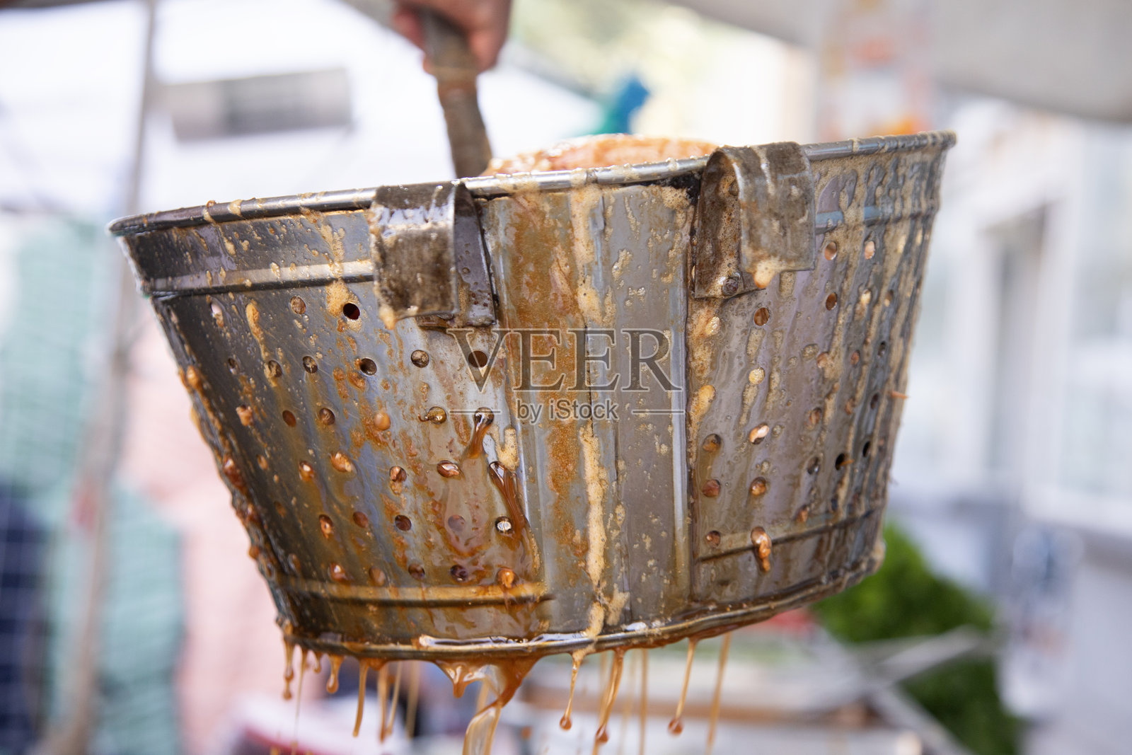 墨西哥城街头小吃摊提供著名的猪肉卡尼塔斯塔可。照片摄影图片