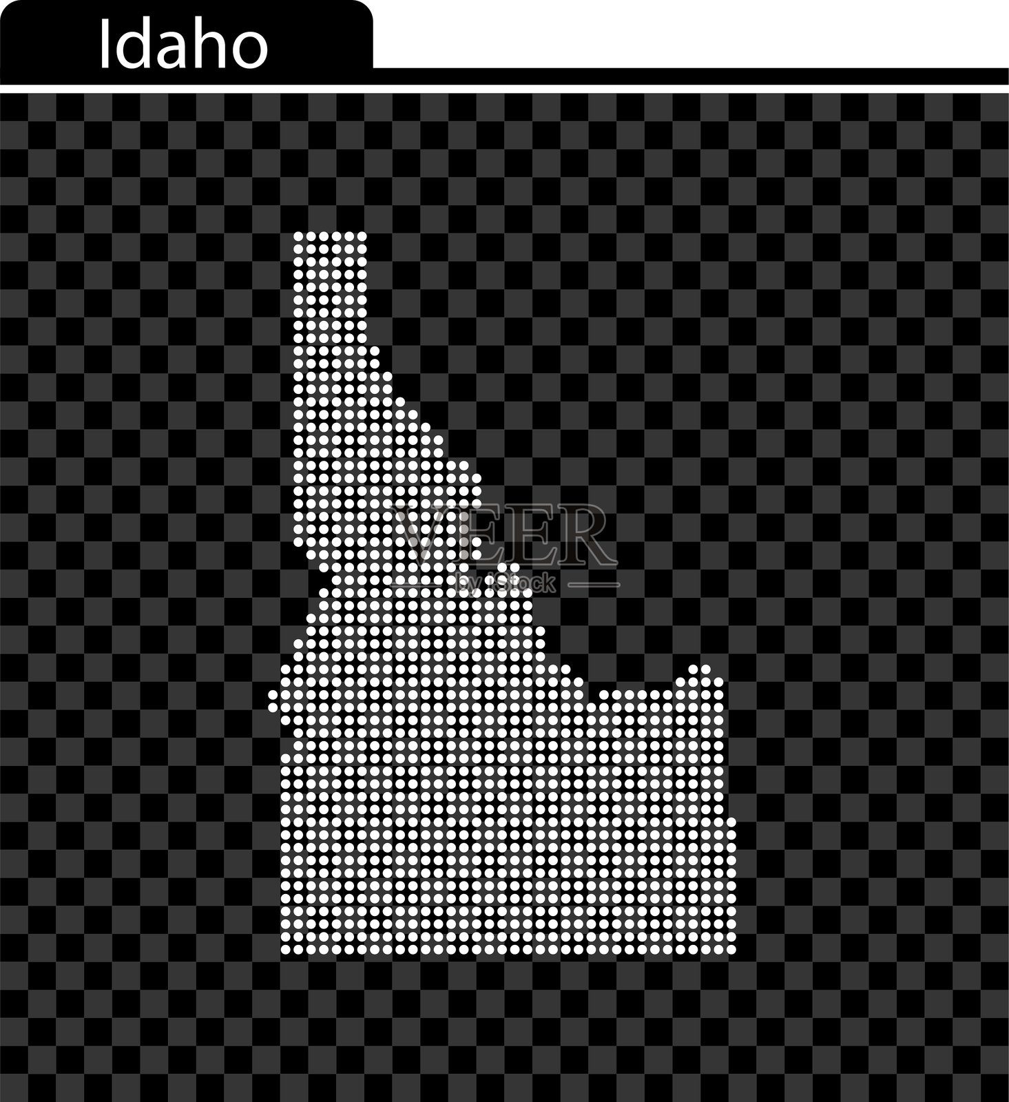 爱达荷州地图插画图片素材