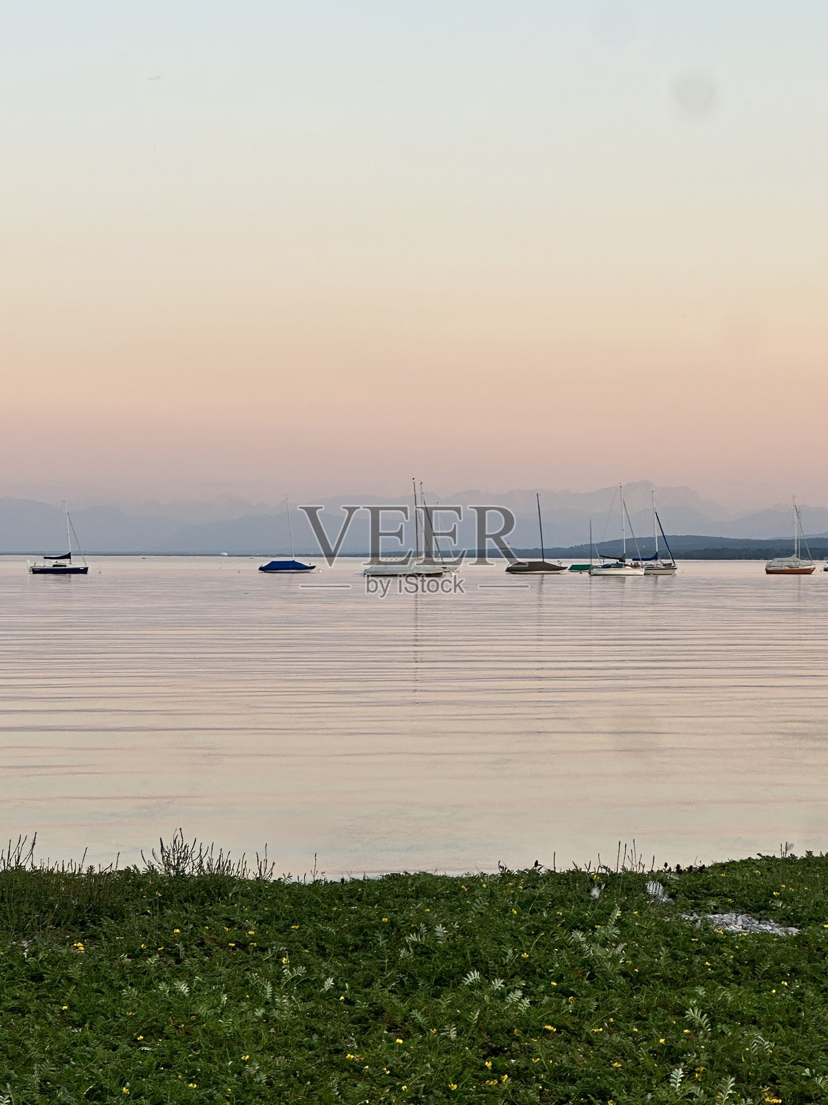 阿默湖的日落照片摄影图片