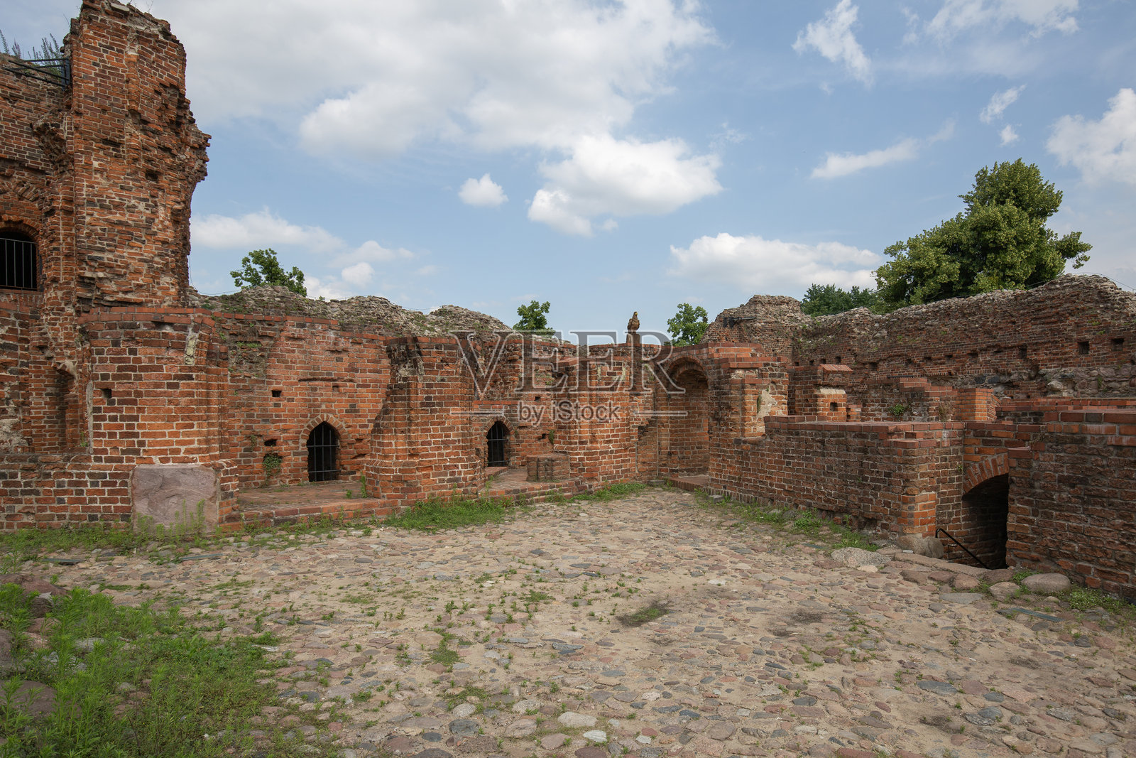 波兰托伦的13世纪哥特式条顿骑士团城堡遗址照片摄影图片