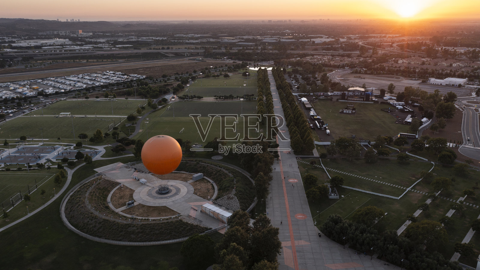 奥兰治县大公园气球照片摄影图片