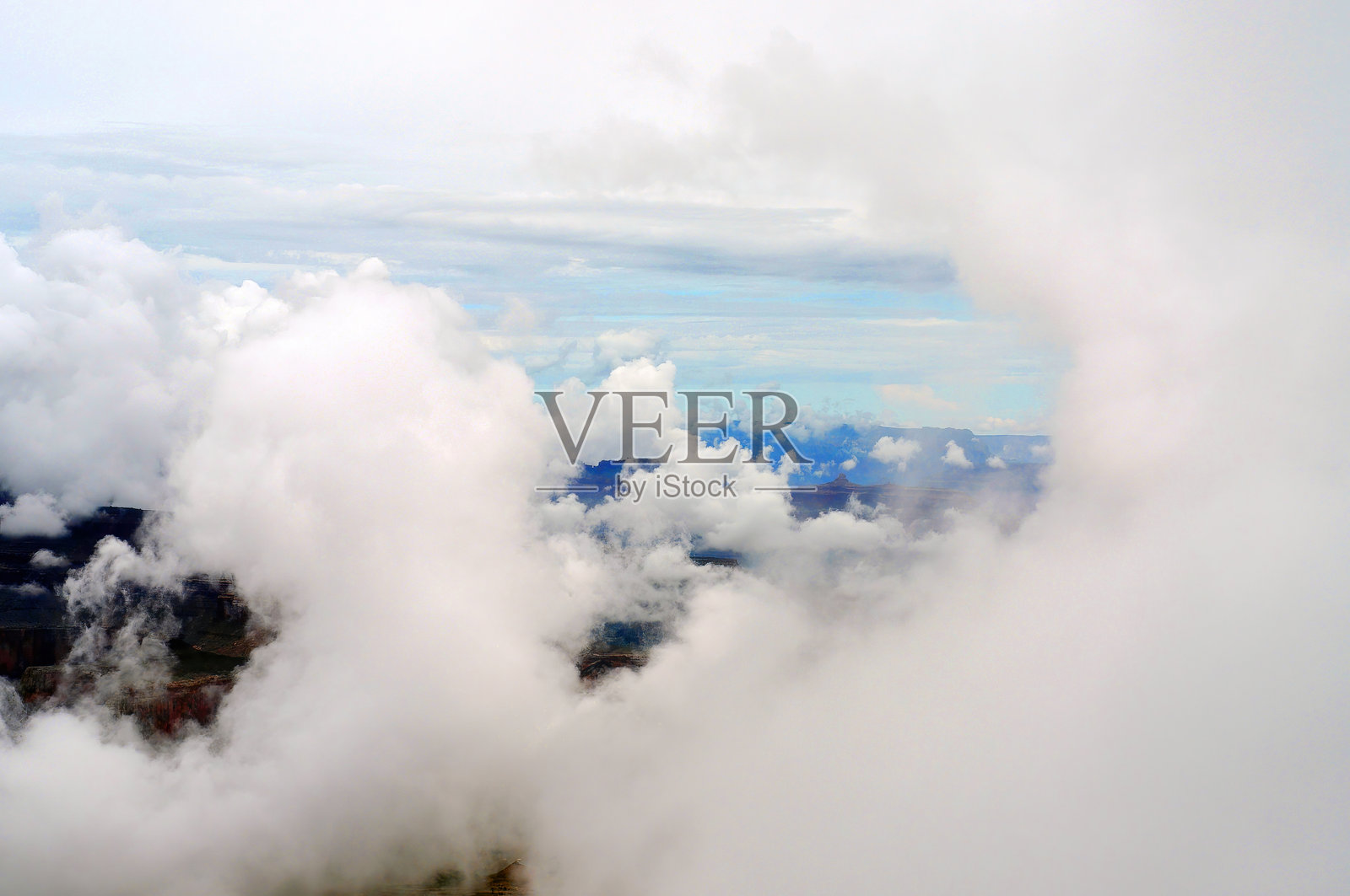 亚利桑那州大峡谷的阴天照片摄影图片