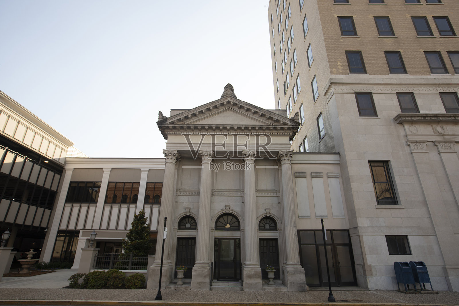 路易斯安那州门罗市历史悠久的市中心天际线照片摄影图片