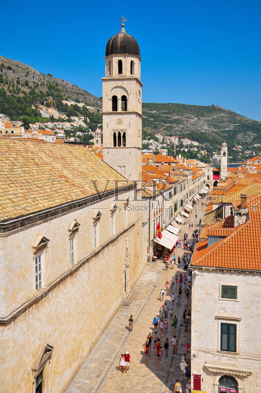 克罗地亚的美丽古城杜布罗夫尼克；照片摄影图片