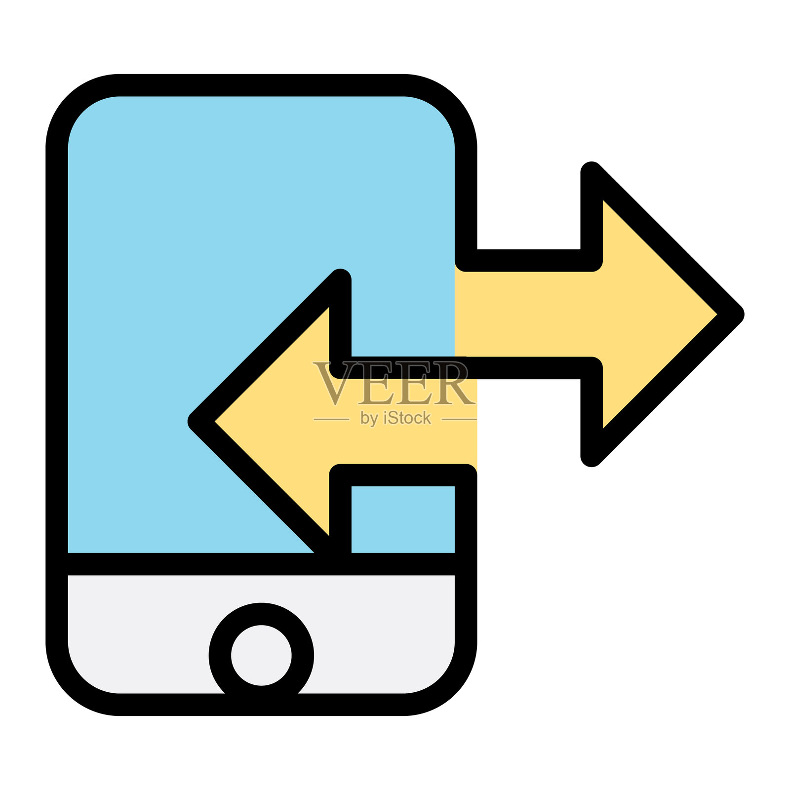 数据传输图标插画图片素材