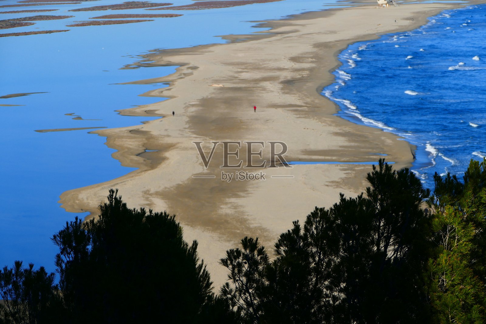 海滩，勒卡特·拉·弗朗基：奥德省照片摄影图片