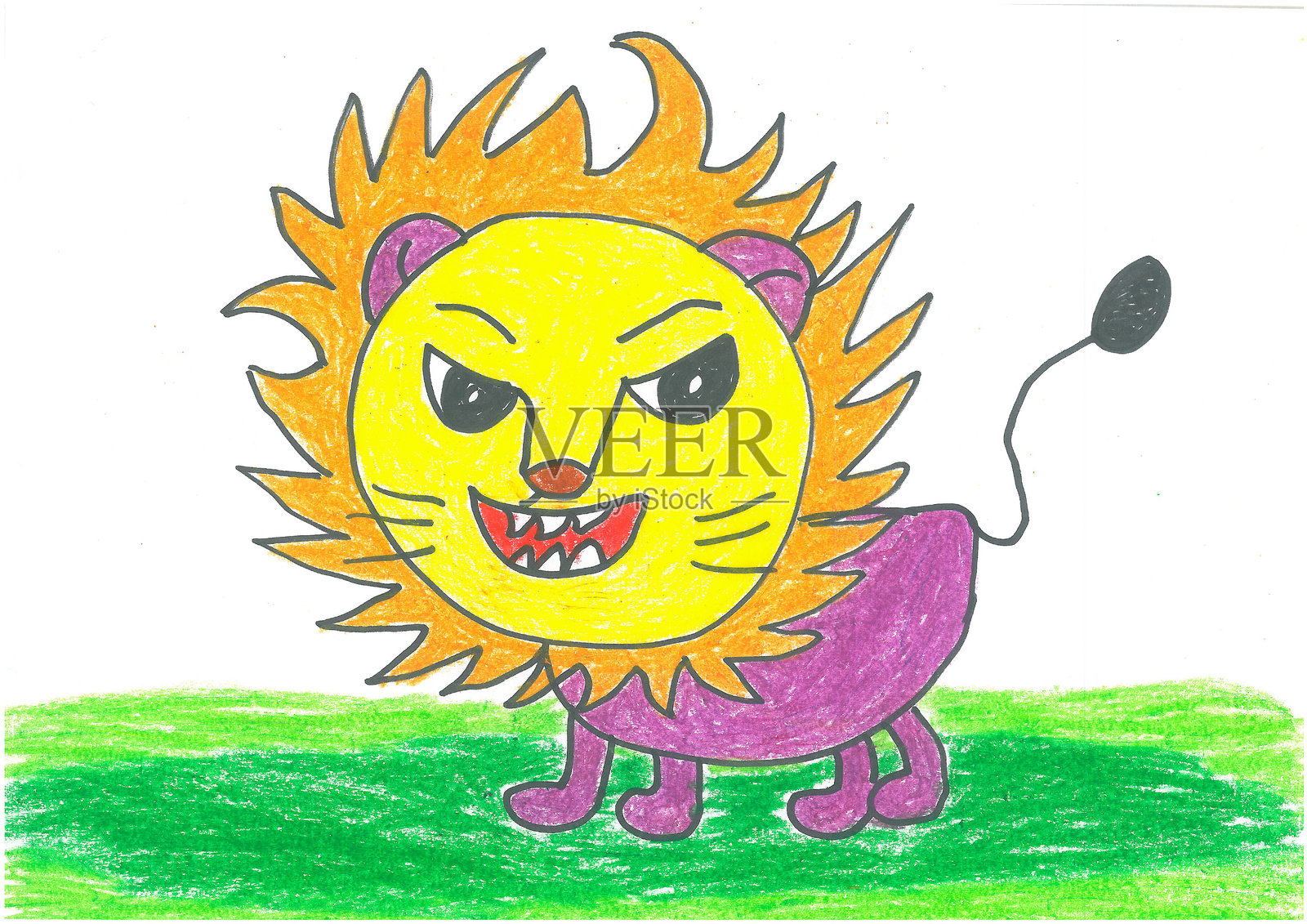 中国孩子们的绘画作品插画图片素材