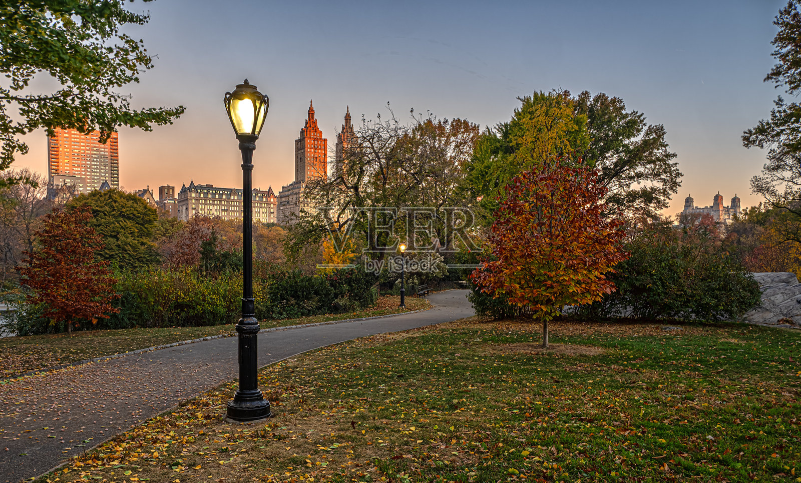 中央公园的秋天照片摄影图片