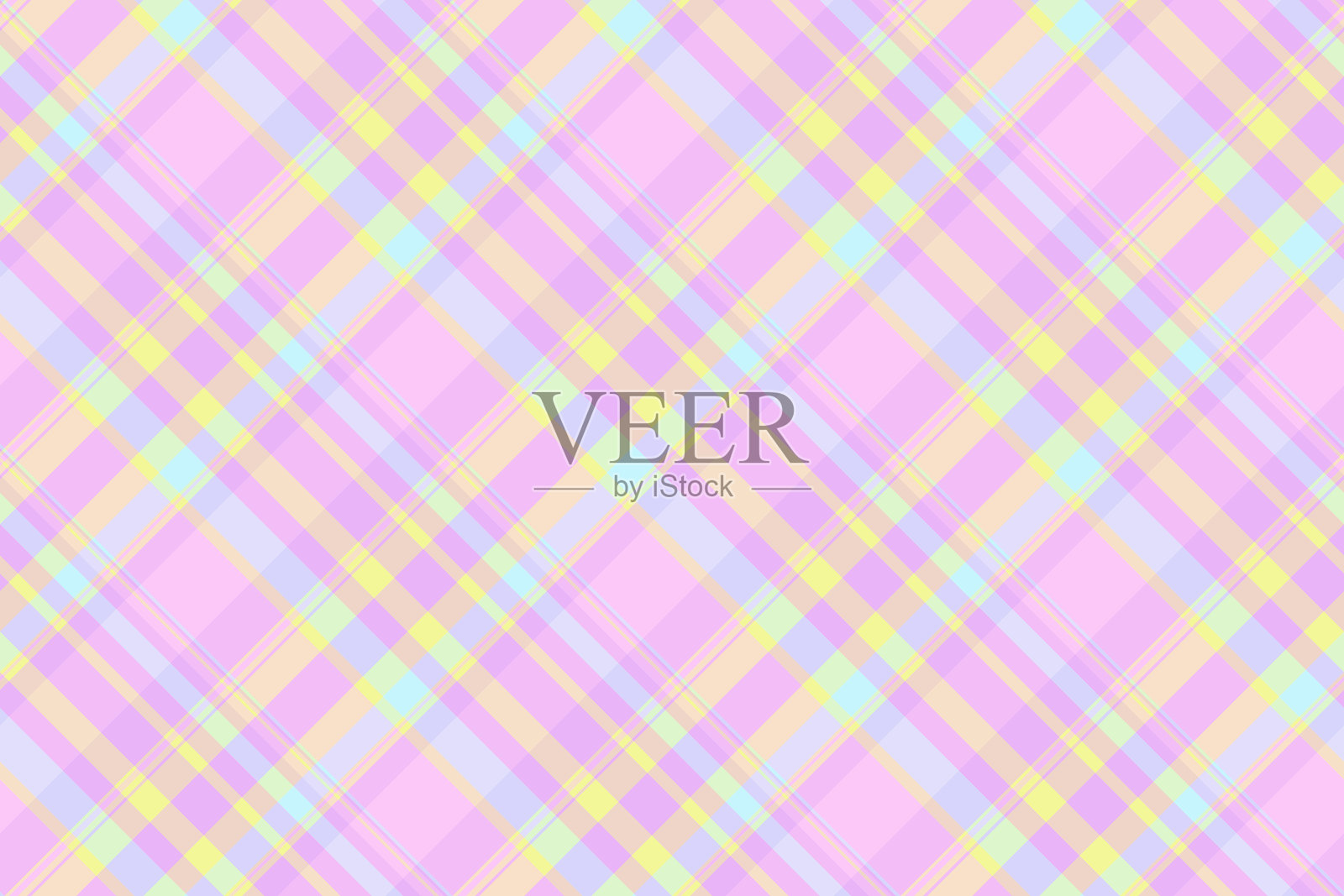 柔和的格子图案，适用于春季设计、纺织品、包装或创意项目。非常适合复活节或婴儿主题。插画图片素材