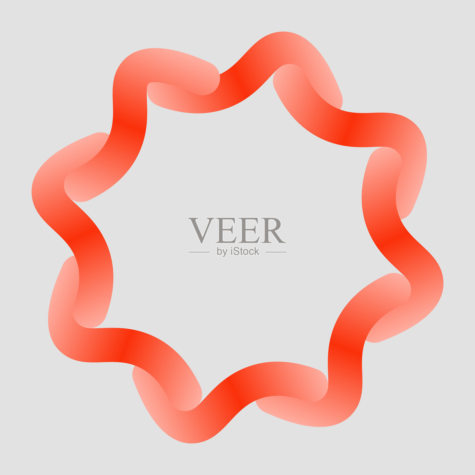 渐变波浪花朵圆形符号图案标签框架插画图片素材