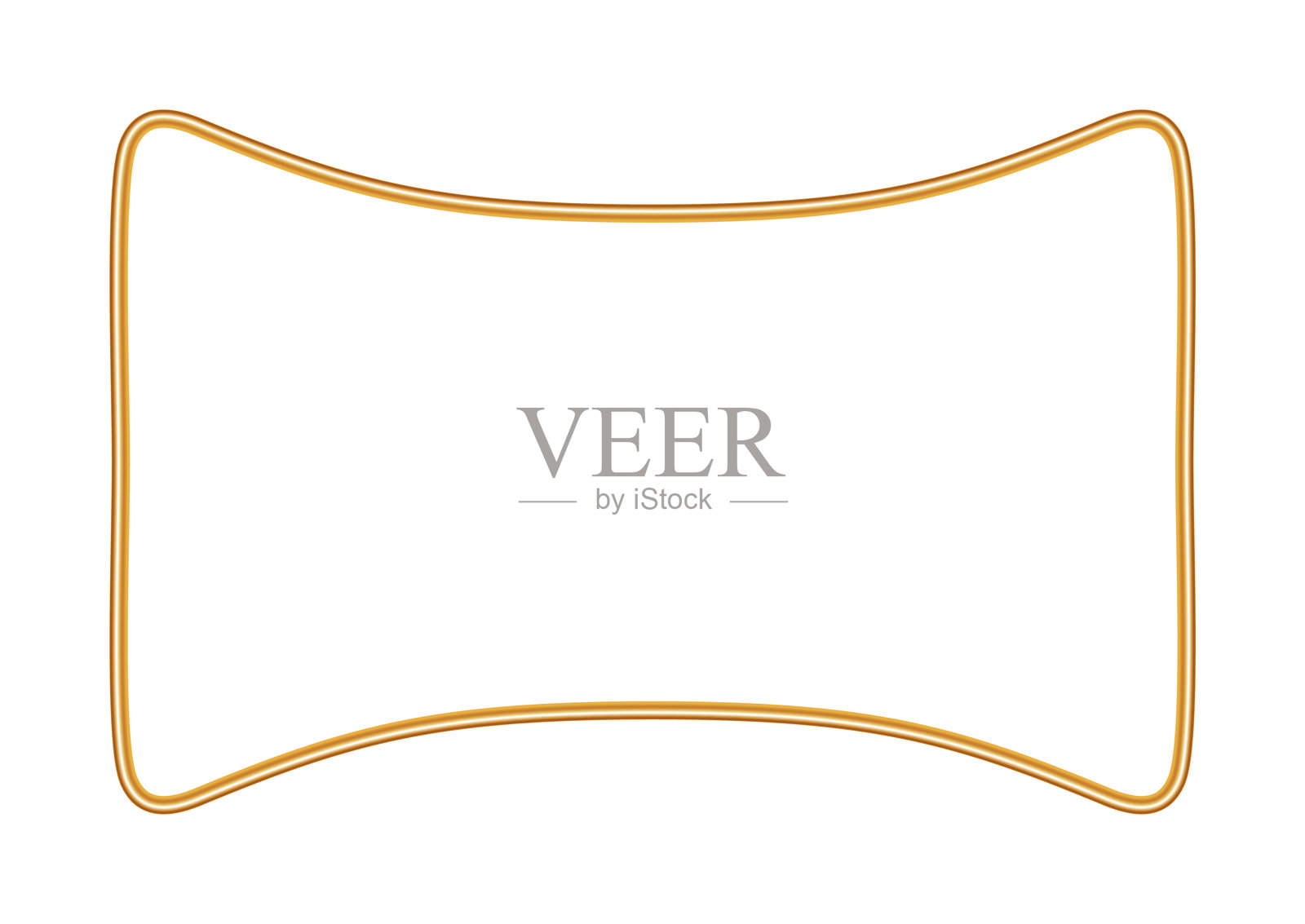 奢华的金色三维框架。真实物体的照片框模型。装饰元素、印章、证书、贺卡的形状，装饰设计。矢量插图插画图片素材