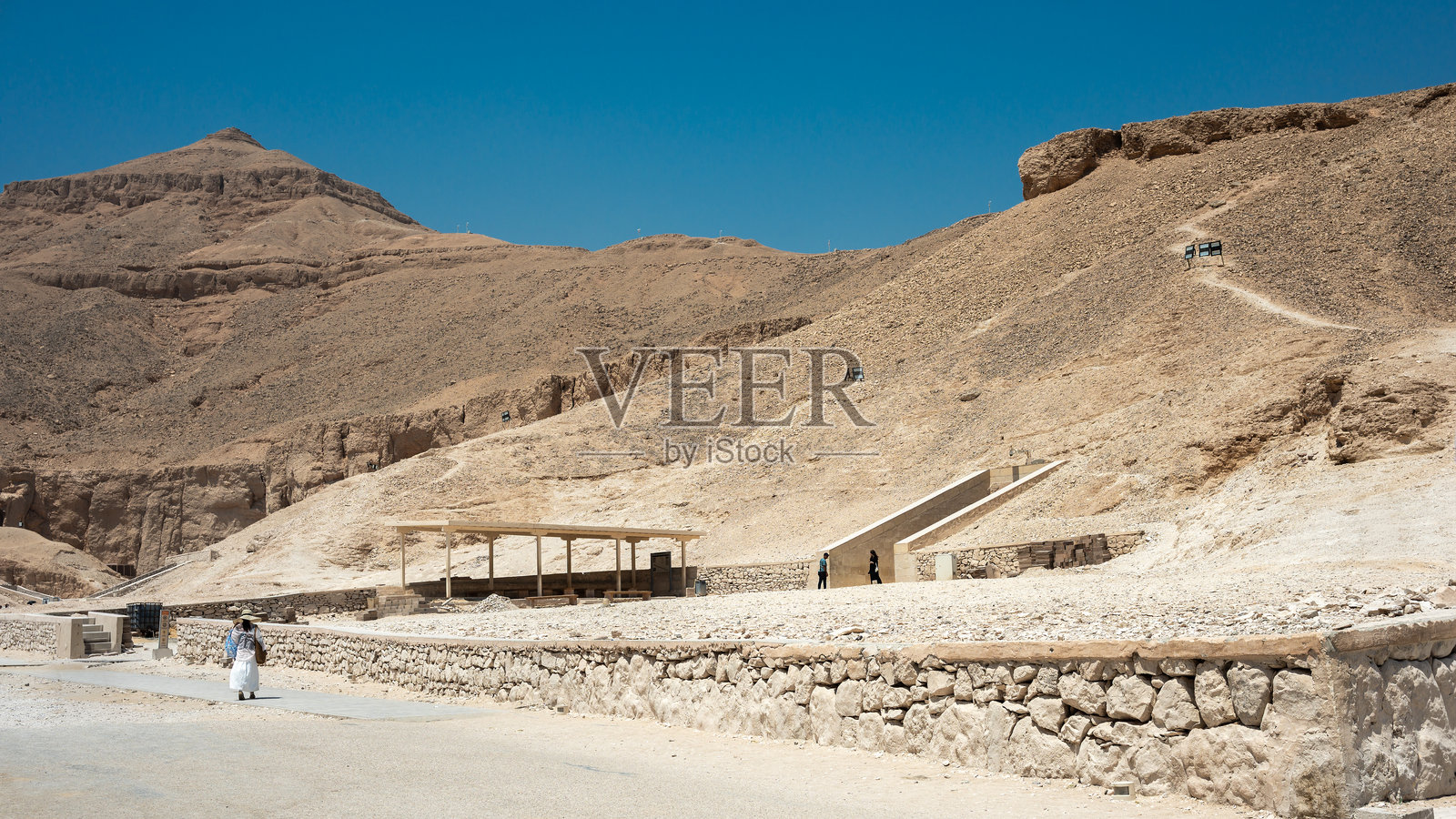 古埃及国王谷的古墓入口照片摄影图片