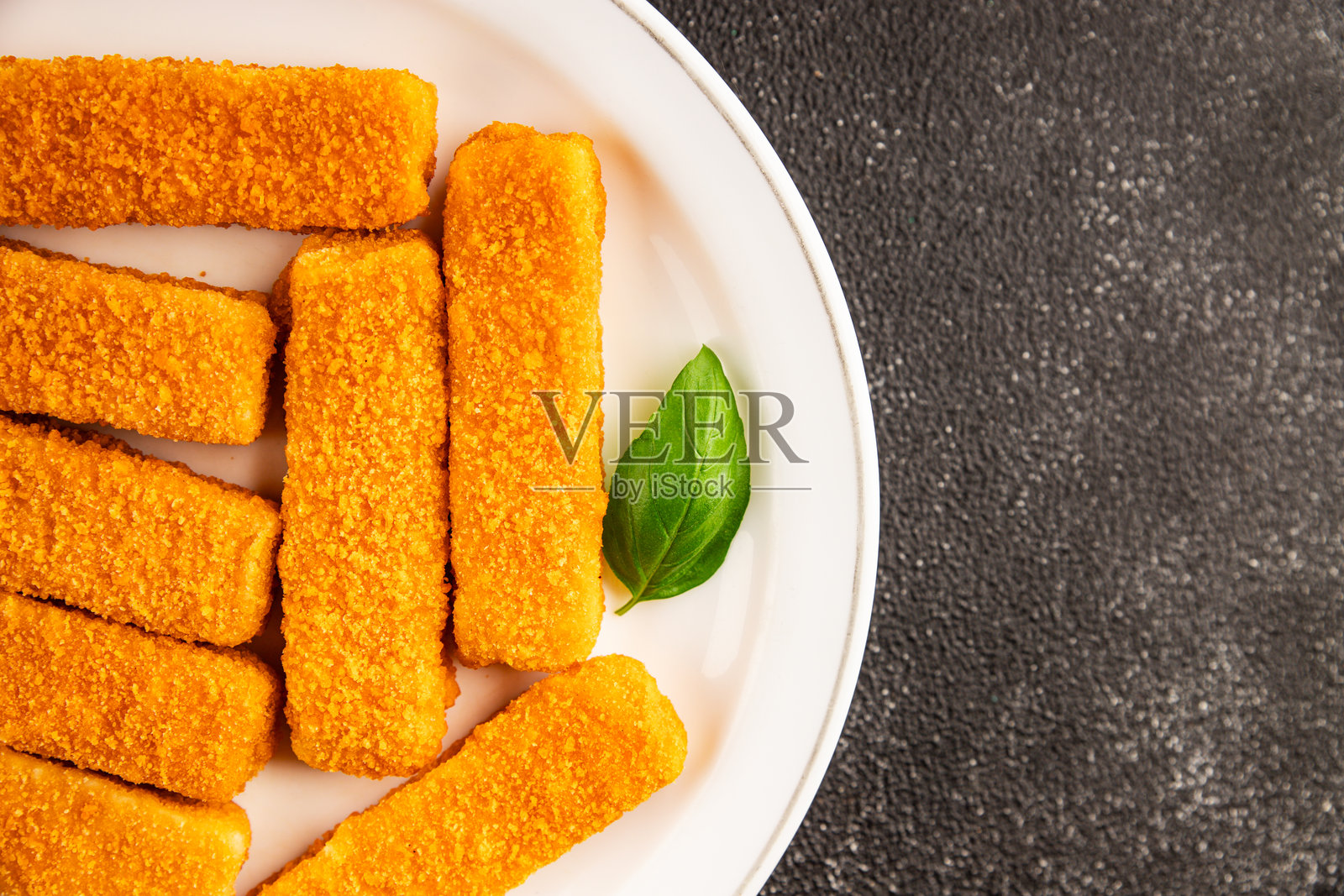 鱼棒海鲜鱼肉末第二道菜美味小吃新鲜美味的美食背景在桌子上乡村风格的食物俯视图留白素食主义者饮食照片摄影图片