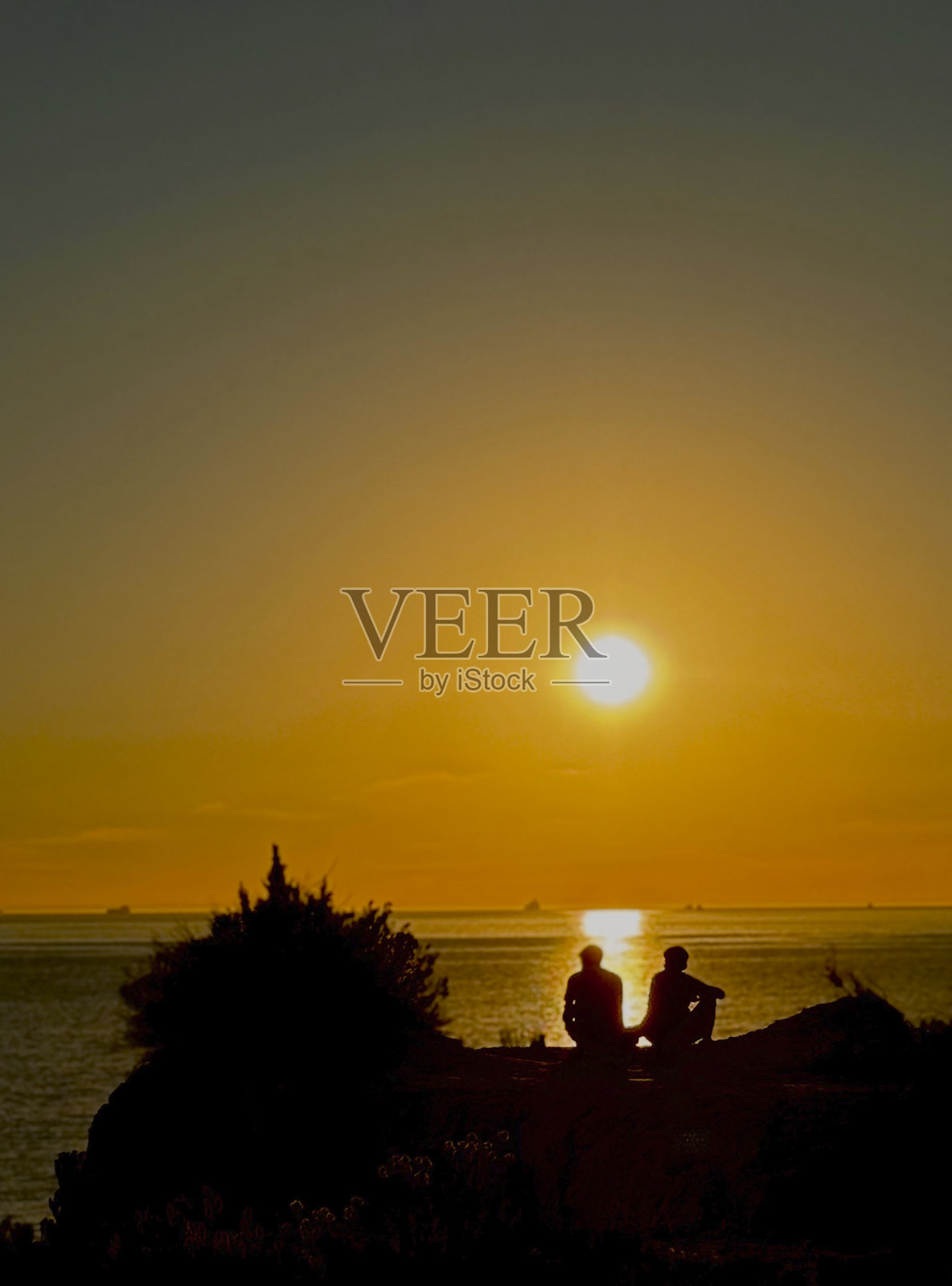 马萨戈恩海滩的日落照片摄影图片