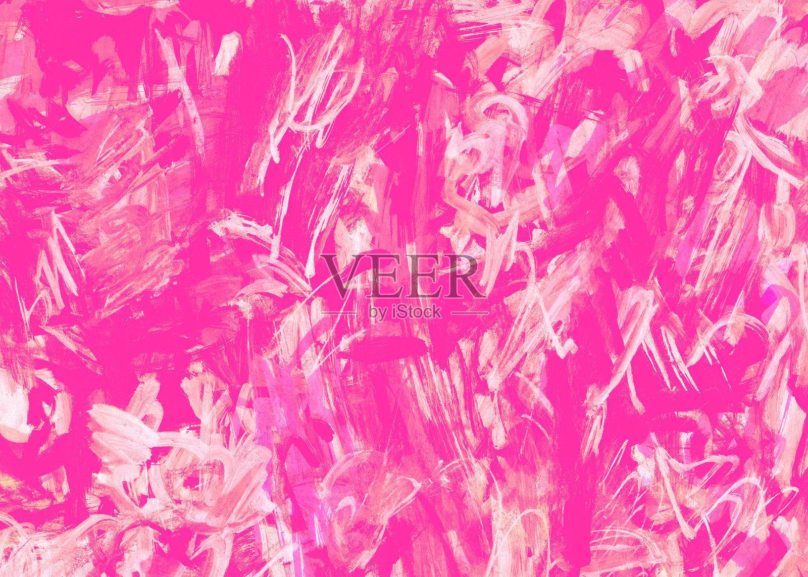 抽象的粉色画笔笔触在画布上照片摄影图片